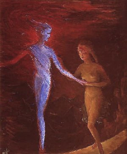 L’appel de Dieu, tableau de l’artiste Suzanne Clairac.